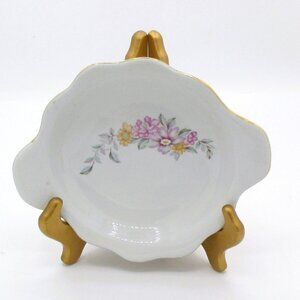 Vintage Pitcher Floral Replacement Drip Plate Gold Trim Scalloped Edge   20B